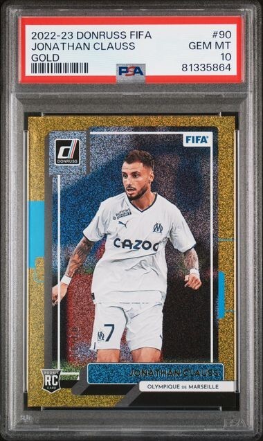 JONATHAN CLAUSS 2022 Donruss FIFA Rookie GOLD Foil #03/10 * PSA 10 GEM * bt