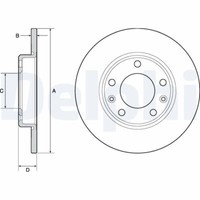 2X Delphi BG4670C Bremsscheibe FüR Peugeot