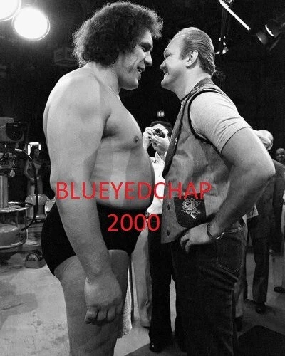 ANDRE THE GIANT & CHUCK WEPNER WRESTLER 8 X 10 WRESTLING PHOTO NWA - Image 1 of 1