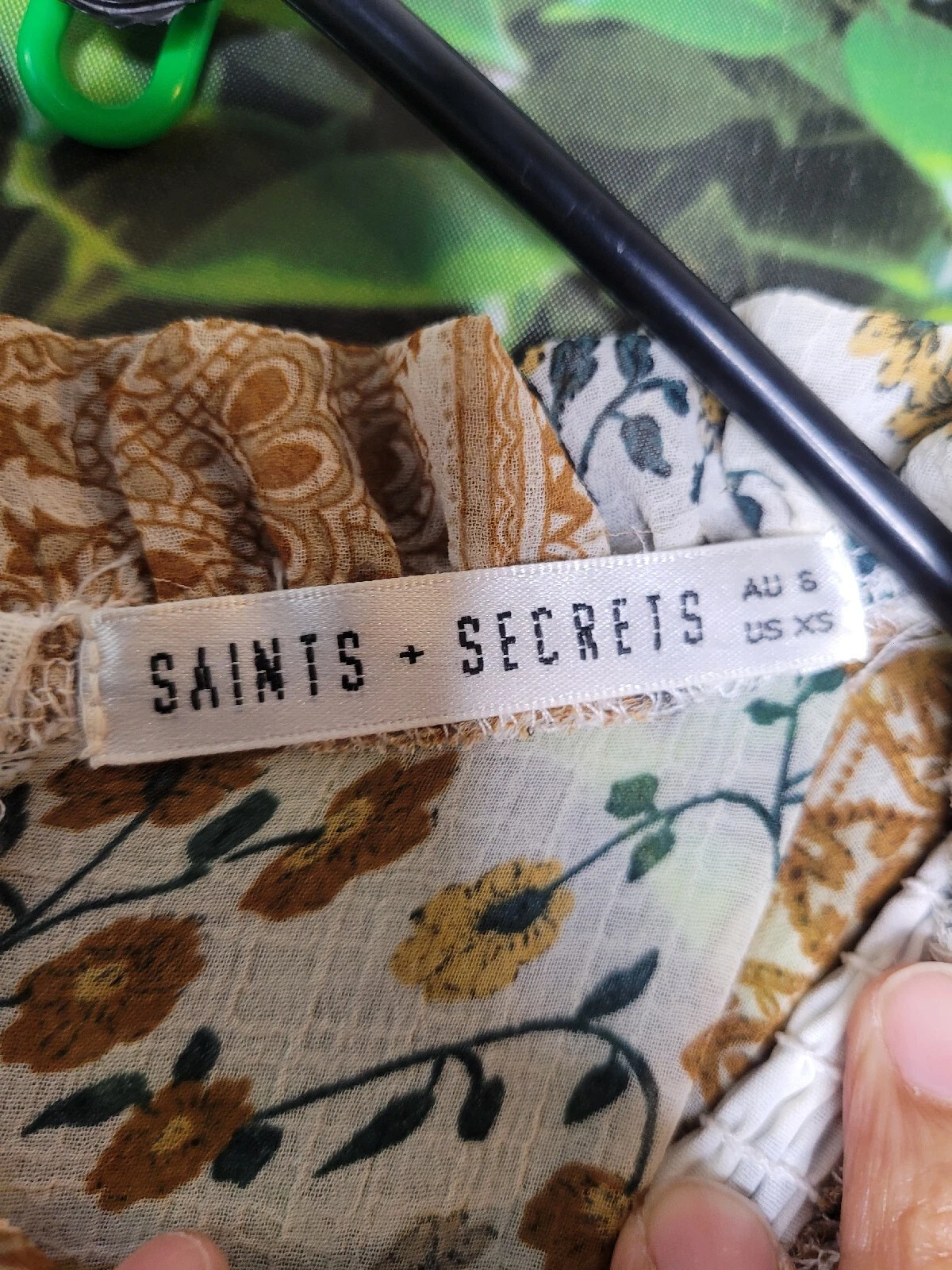 UNDERCOVER Abito contadino a maniche lunghe marrone Saints Secret donna taglia 9