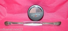 Laura Geller Baked Impressions eye shadow duo Fine wines Pink /Burgundy w/ brush