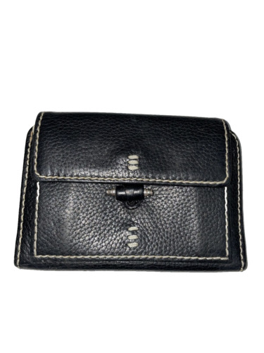 Brighton Black Leather  Pebbled Wallet Coin Purse 