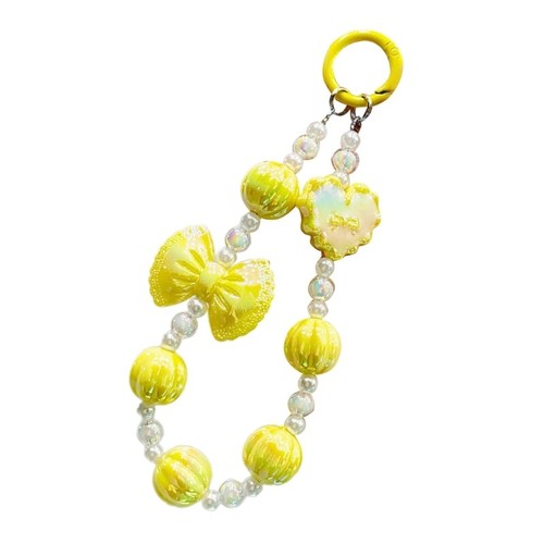 Handmade Beaded Women Phone Chain Wrist Strap Lanyard Jewelry Keychain Antiloss - Zdjęcie 9 z 14