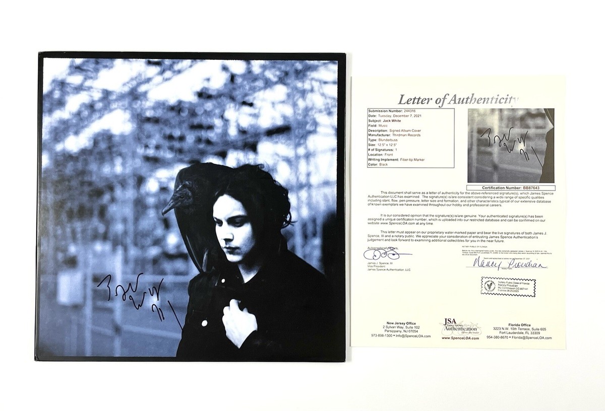 Jack White Rare Signed Vinyl Record JSA Letter COA White Stripes