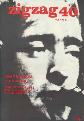 Dave Mason - Zigzag issue 40 - February 1974 [UK] - Magazine