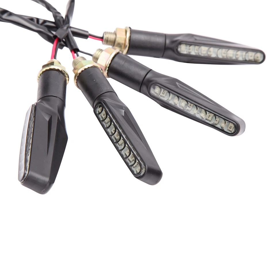 LED Turn Signals Flowing Amber Lights MotorcycleIndicators For Honda Ruckus Grom - Image 4 of 4