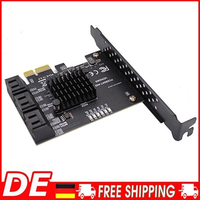 SATA III PCIe Karte 6 Port 6 Gbit/s SATA zu PCI-e 1X Adapter Konverter mit Halte
