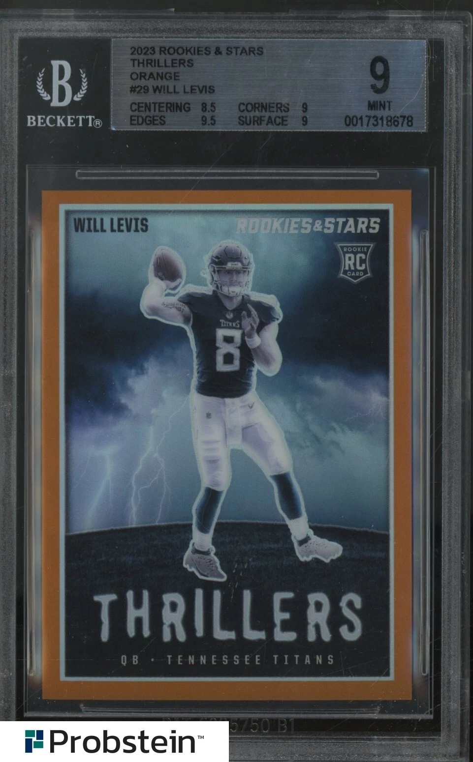 Will Levis Panini Rookies & Stars Thrillers #TH29 Orange