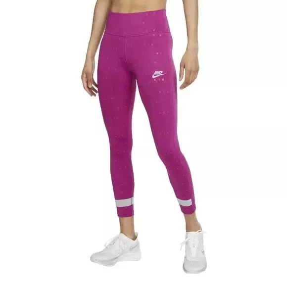 NIKE Women's Dri-FIT AIR High-Rise Tight Fit Running Leggings NWT Magenta  SMALL