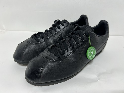 Nike Classic Cortez Leather Classic Triple Black Trainer 749571-002 Mens Size 15