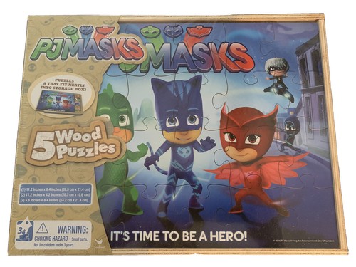 Kids Wooden Puzzle Set: 5 Per Set: PJ Masks | eBay