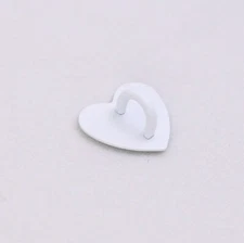 Phone Charm Hook Self Adhesive In White Metal Glossy Heart For Charms Lanyard