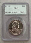 1950 Proof Franklin Half Dollar 50c PCGS PR65 OGH Rattler