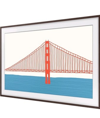 NEW Samsung 65'' The Frame TV Customizable Bezel 2021-2025 Modern Brown
