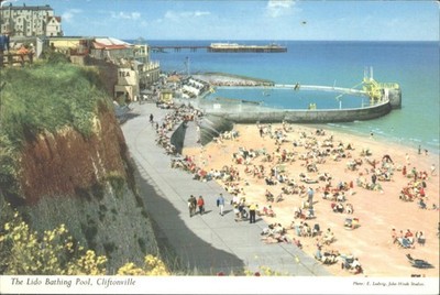 John Hinde Postkarte The Lido Bathing Pool Cliftonville 3TH17 topographisch