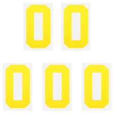 Iron on Number 0 Heat Transfer 8" Yellow Single Number 5Pcs