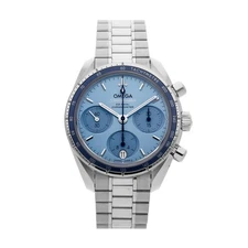 Omega Speedmaster Chrono Auto Steel 38mm Blue Dial Watch 324.30.38.50.03.001