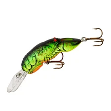 Rebel Lures Original Realistic Crawfish Crankbait Fishing Lure, Chartreuse/Green