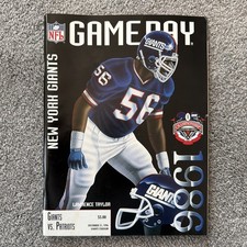 NY Giants v Patriots Dec 21 1996 Program
