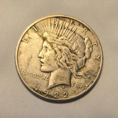 1922 Peace Dollar $1 Silver Coin Circulated Uncertified Ungraded 0.9 Fineness