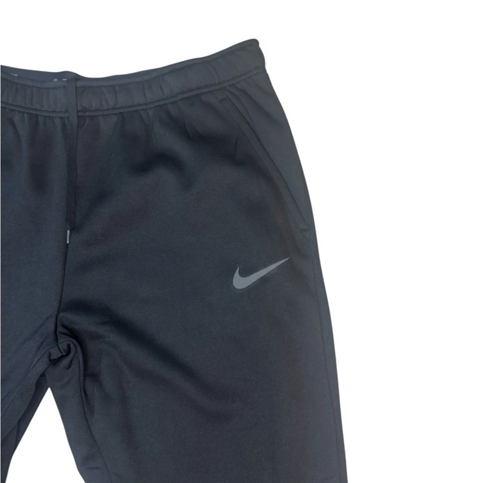 Nike Men's Black Dri-FIT Joggers Size L Tapered Athletic Sweatpants Drawstring - Image 2 of 4