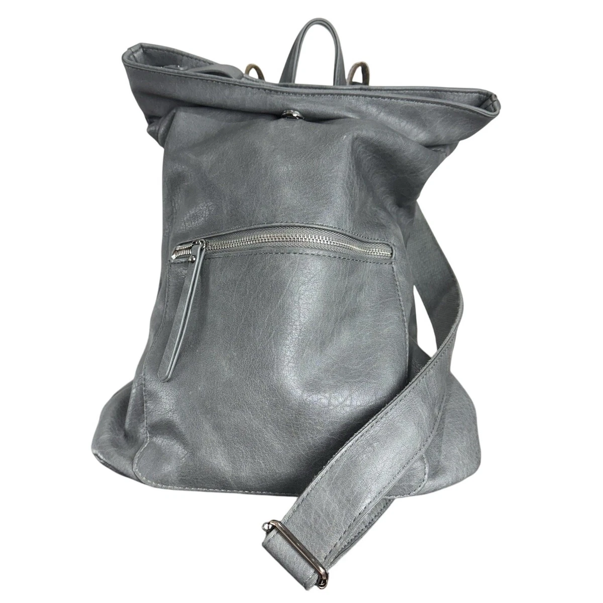 Urban Expression Cloud Gray Vegan Leather Bag/Backpack MUSINSA | BEENTRILL NEWYORK Ablo Vegan Leather Backpack (Gray) main image 4