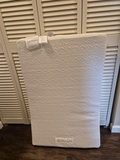 MODERA BABY Cot Mattress Polyurethane Foam Organic Cotton White 24x38in Crib