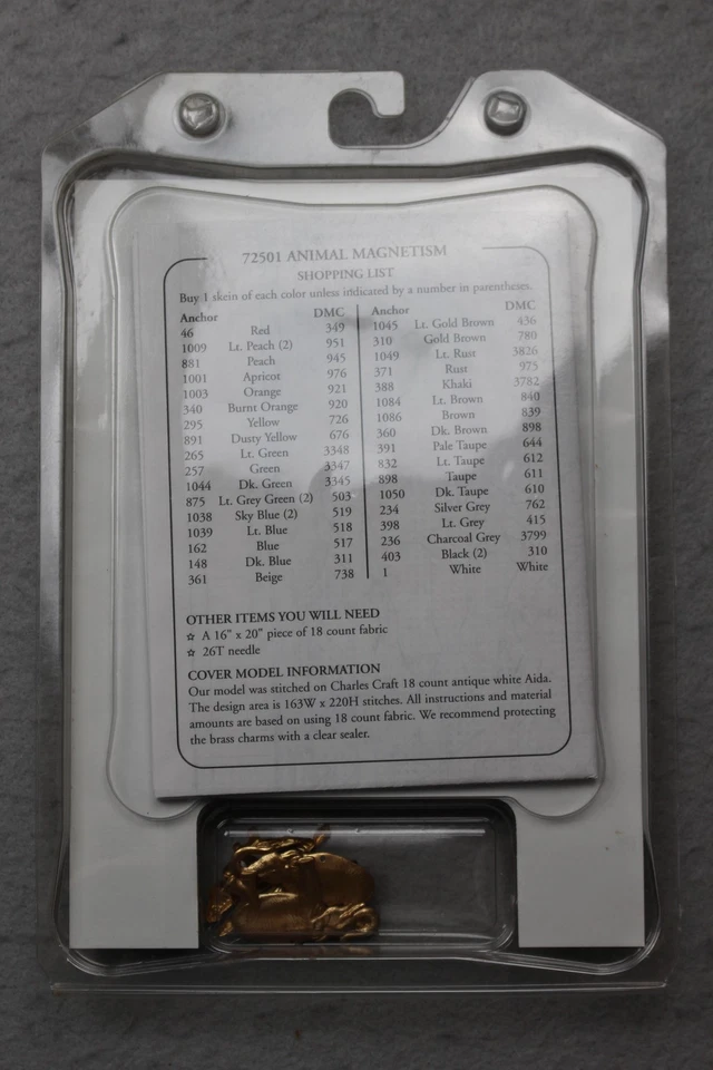 Dimensions Charts & Charms Animal Magnetism Cross Stitch Chart 72501 12x16 - Image 2 of 2