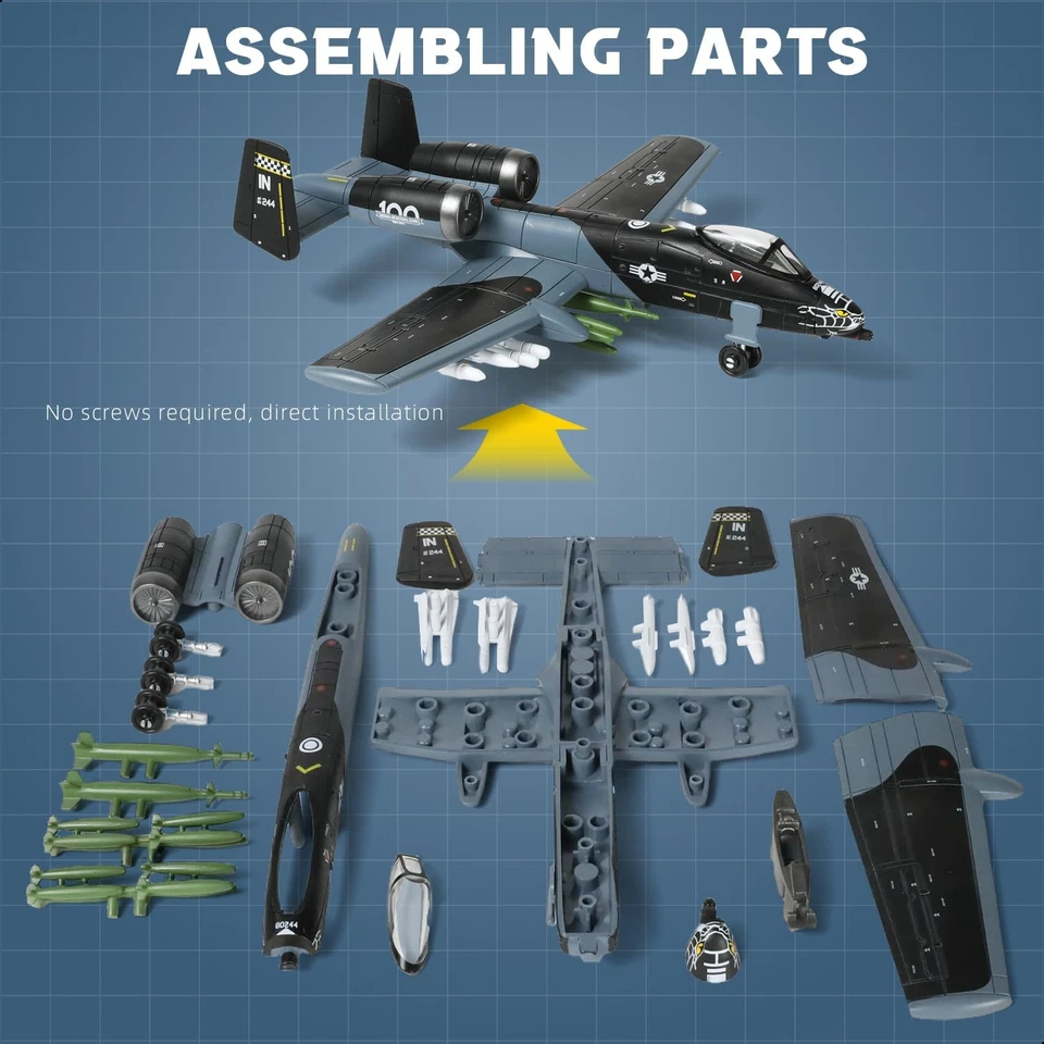 1:72 Scale A-10 Thunderbolt II Warthog Kit Modello Di Assemblaggio in Plastica A - Immagine 4 di 4