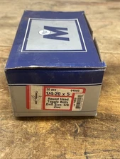 NEW BOX OF 50 Midwest Fastener 1/4-20 X 5 Round Head Toggle Bolts; Zinc