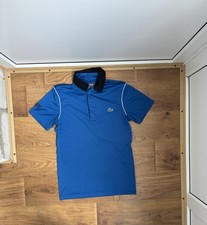 LACOSTE SPORT ULTRA DRY POLO SHIRT DJOKOVIC STYLE WHITE TENNIS JERSEY SIZE XS S