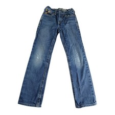 Ariat B5 Slim Jeans Boy 12 Blue Denim Straight Leg Dark Wash Stretch 100 Cotton