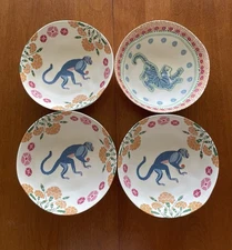 (4) Ellen Merchant Melamine Pasta Bowls  Anthropologie Qty 4