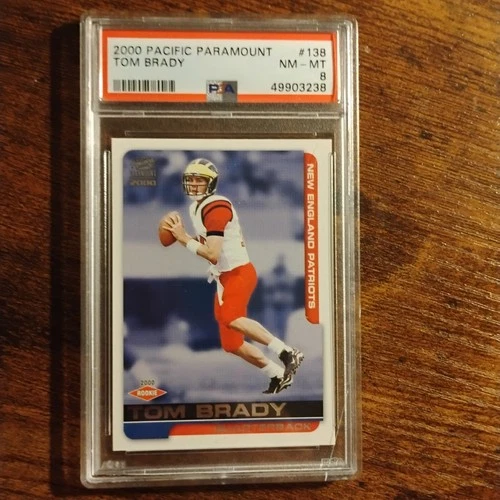 Tom Brady 2000 Pacific Paramount #138 PSA 8 NM Mint Patriots Rookie Card RC