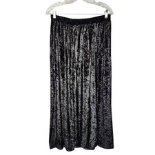 VTG Next Issue Sz M/LCrushed Velvet Maxi Skirt Peasant Whimsigoth Grunge Goth