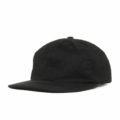 Casquette Supreme International Logo 6 panneaux (tonal 6 panneaux) chapeau noir occasion BEEG 0