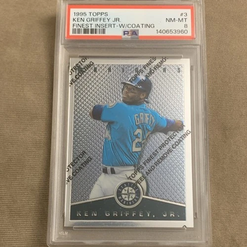 Topps 1995 Total Bases Finest Ken Griffey Jr #3 PSA 8 Seattle Mariners