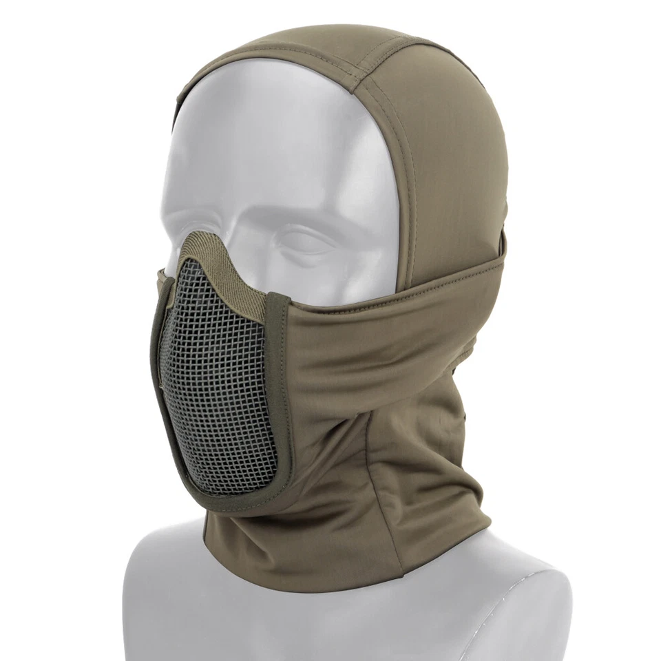 Tactical Balaclava Steel Mesh Face Mask Camo Full Hat Neck Scarf Airsoft Outdoor - Image 4 of 4