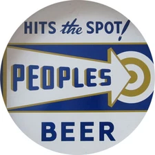 Vintage Peoples Beer Ad Reproduction Metal Sign FREE SHIPPING