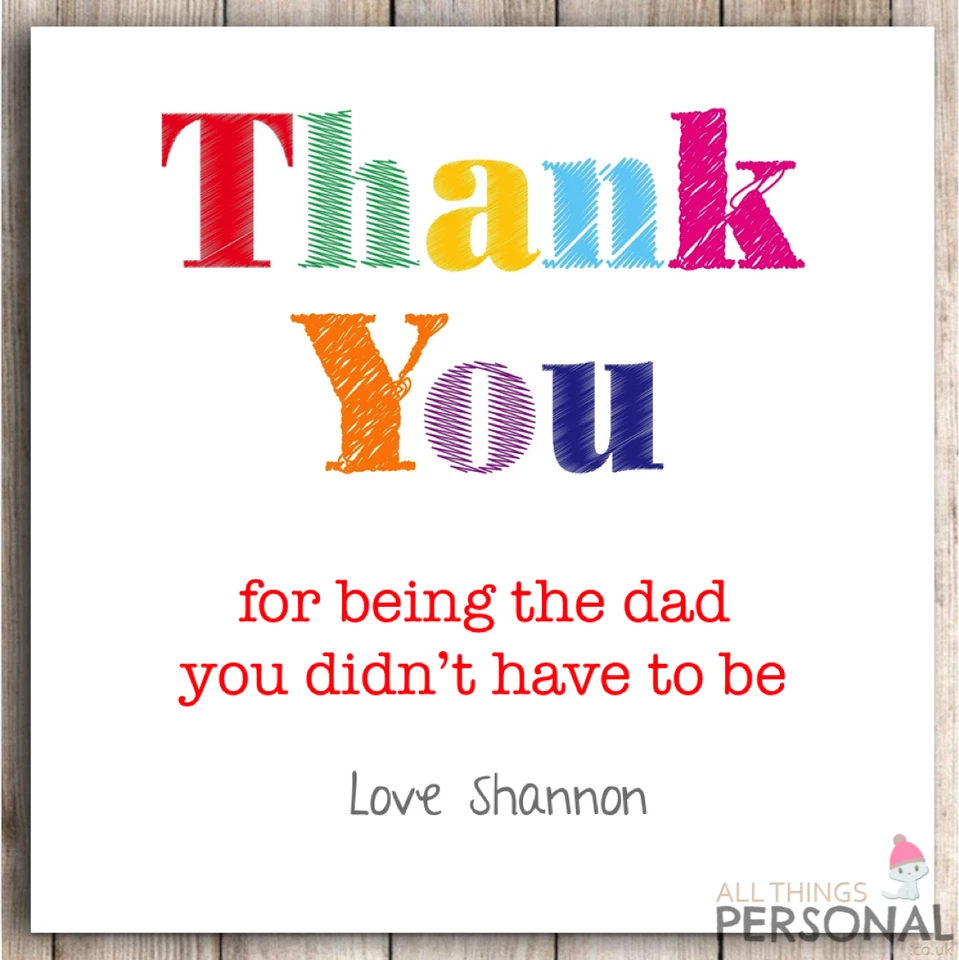 Step Father Step Dad Birthday Fathers Day Father's Day Card Funny Humor Card D2