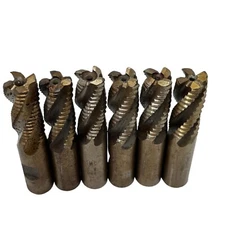 Lot of 6 End Mills Y.G-1 Tool Company and OSG 3/4" 4 Flutes