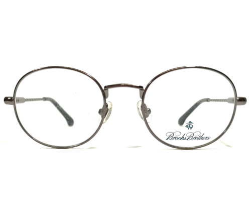 Monturas de gafas pequeñas Brooks Brothers BB1018 1507 alambre redondo plateado 47-19-140 - Imagen 1 de 15