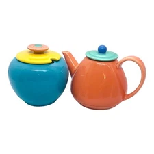 Vintage Lindt Stymeist Colorways Cream Pitcher & Sugar Bowl with Lids