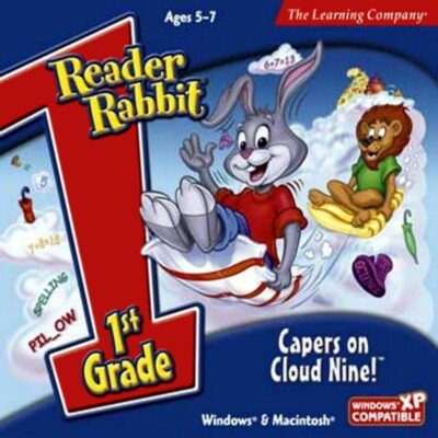 Reader Rabbit 1st Grade Capers on Cloud Nine Age 5-8 Learning Company New Sealed