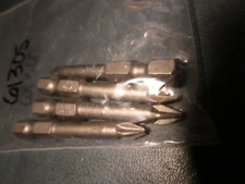 (4) #1 Phillips 1/4"Hex 1-5/16"OAL Extra Hard Power Bit