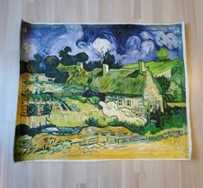 Painting Reproduction Vincent Gogh Thatched Roof Cottages 1890