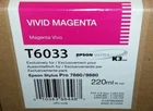 03-2023 NEW GENUINE EPSON T6033 VIVID MAGENTA 220ml INK STYLUS 7880 9880 T603300