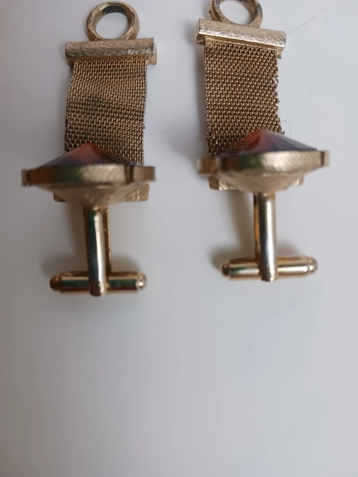 Gemelos envolventes de malla Dante vintage ámbar volcán Rivoli gemelos de vidrio Foto 3 de 4