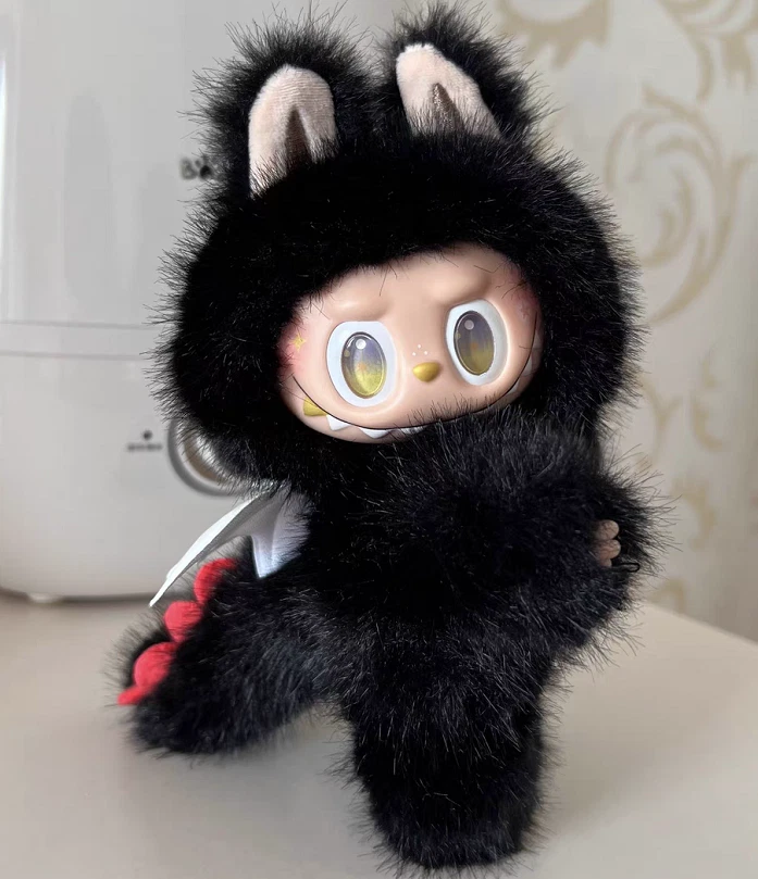 POP Mart Cute The Monsters Black Gold Angel Labubu Plush