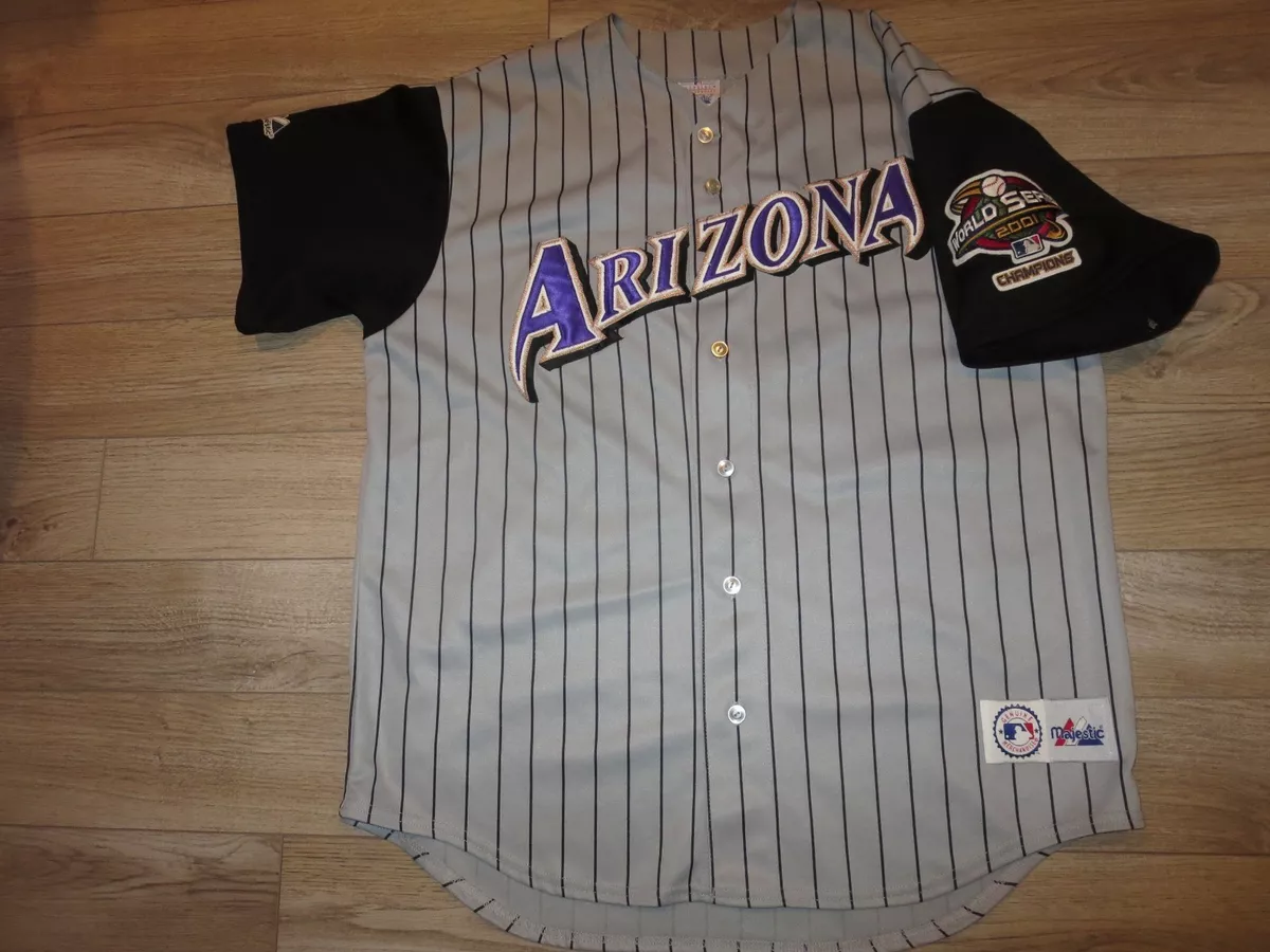 Arizona Diamondbacks 2001 MLB World Series Majestic Premier Jersey LG L mens